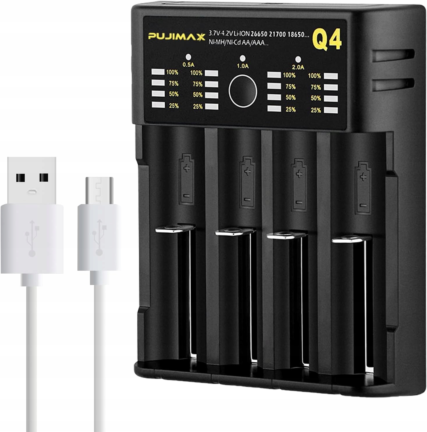 Pujimax Q4 Ładowarka akumulatorów 18650 OUTLET