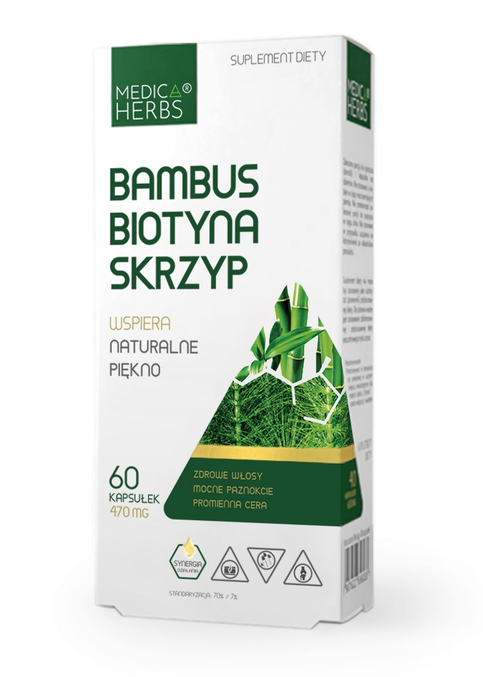 

Skrzyp Pro Bambus Biotyna Krzem Na Włosy 60kaps