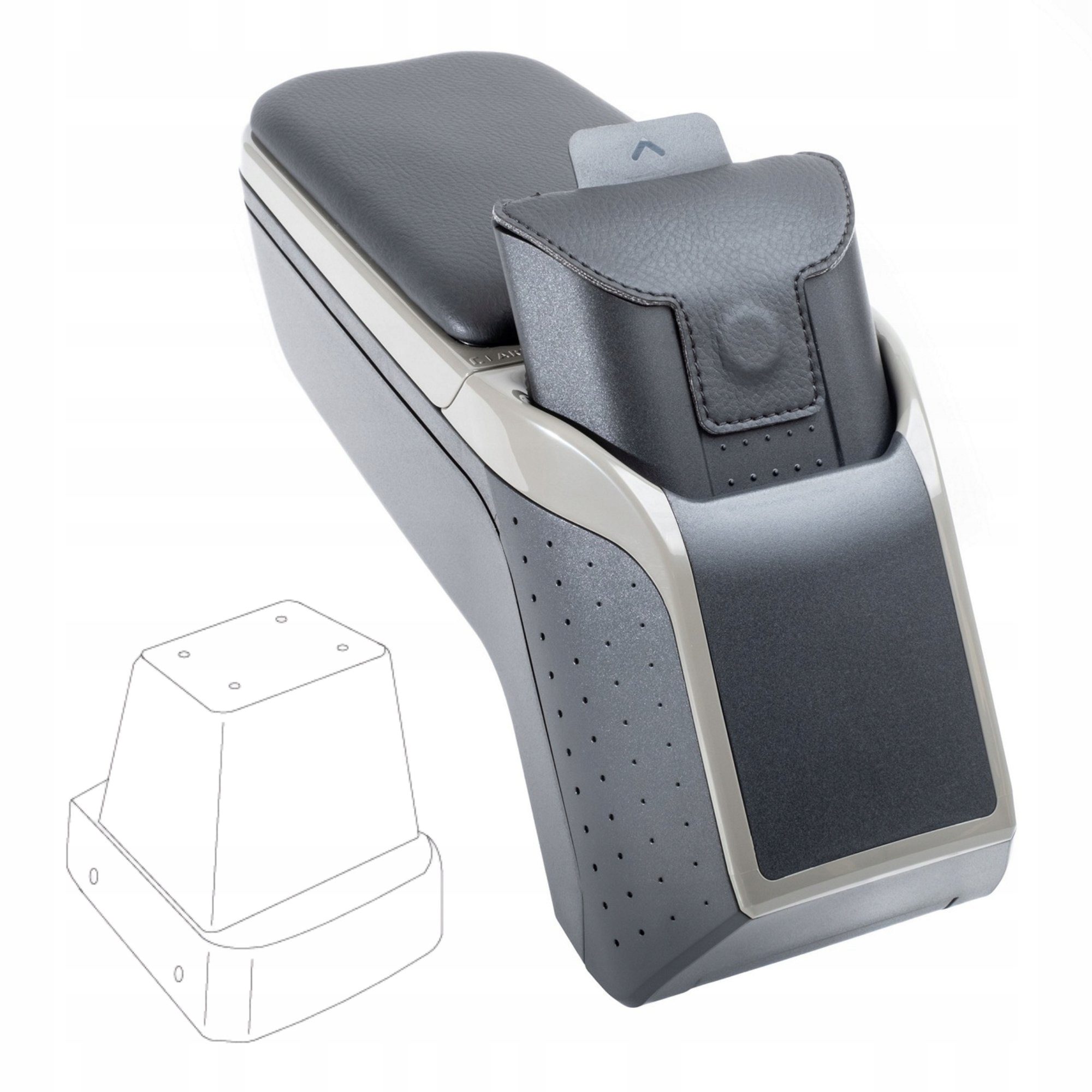 Loketní opěrka do Dacia Jogger, Sandero, 2021 , Armster 2, Šedý titan
