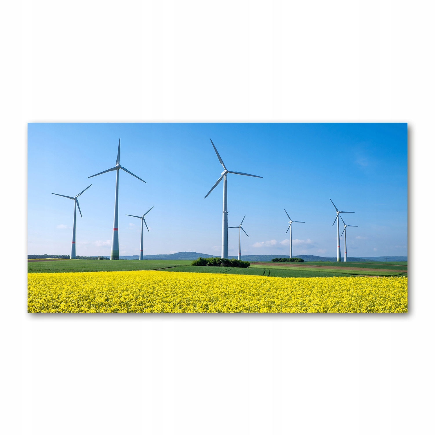 

Foto obraz szkło akryl Wiatraki na polu 120X60 cm
