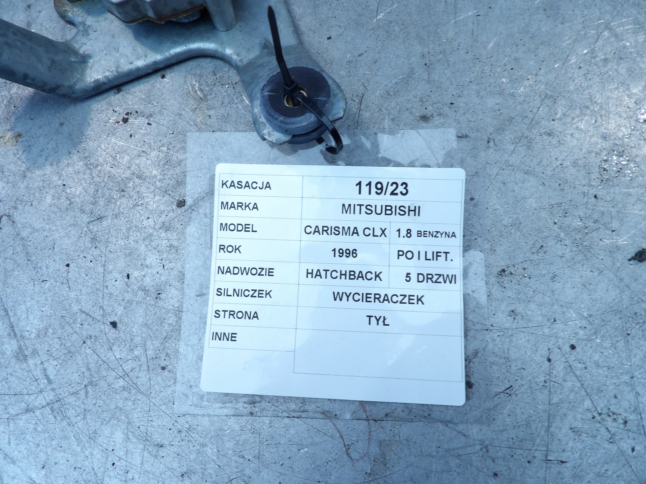 motor ablaktörlők far Mitsubishi Carisma CLX