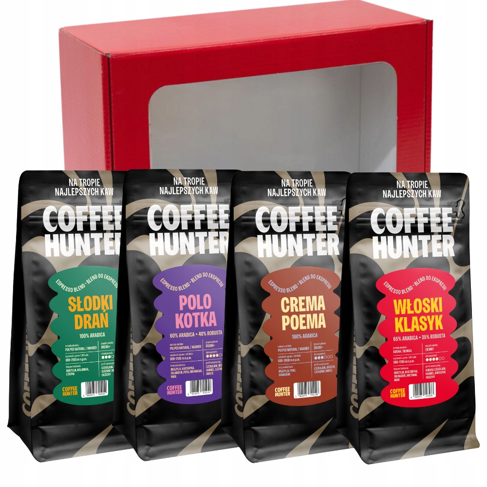 Zestaw Prezentowy Kaw Blends 4 X 250 g Kawa Ziarnista
