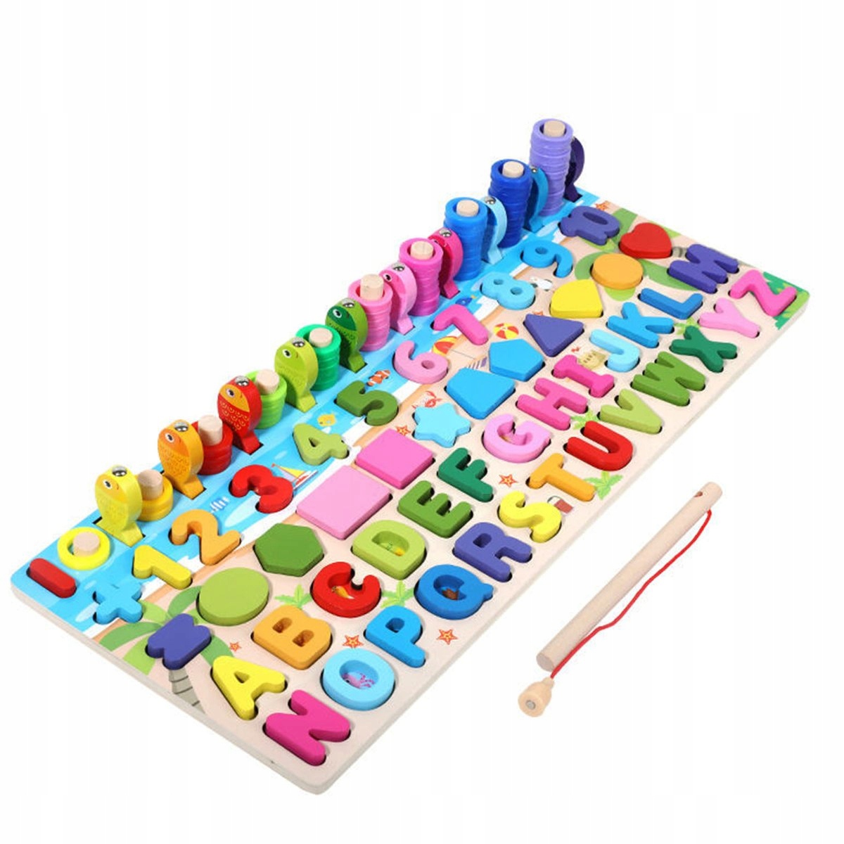 

Drewniana Układanka Puzzle Montessori Rybki duże
