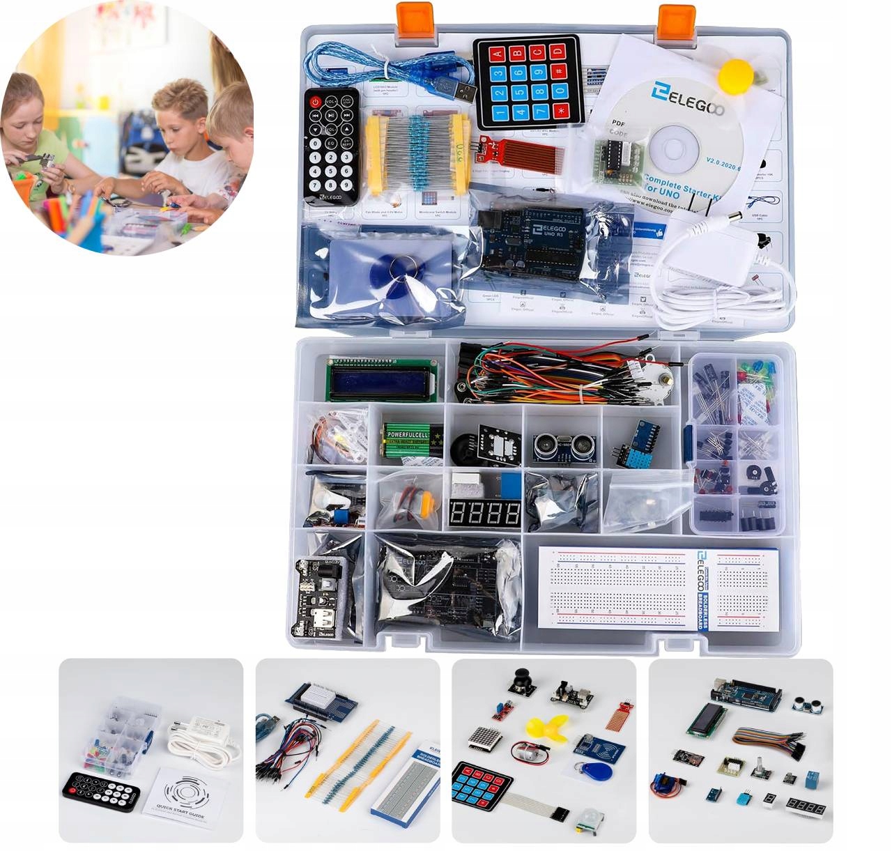 Zestaw startowy do nauki programowania Arduino MEGA2560 100% kompatybilny