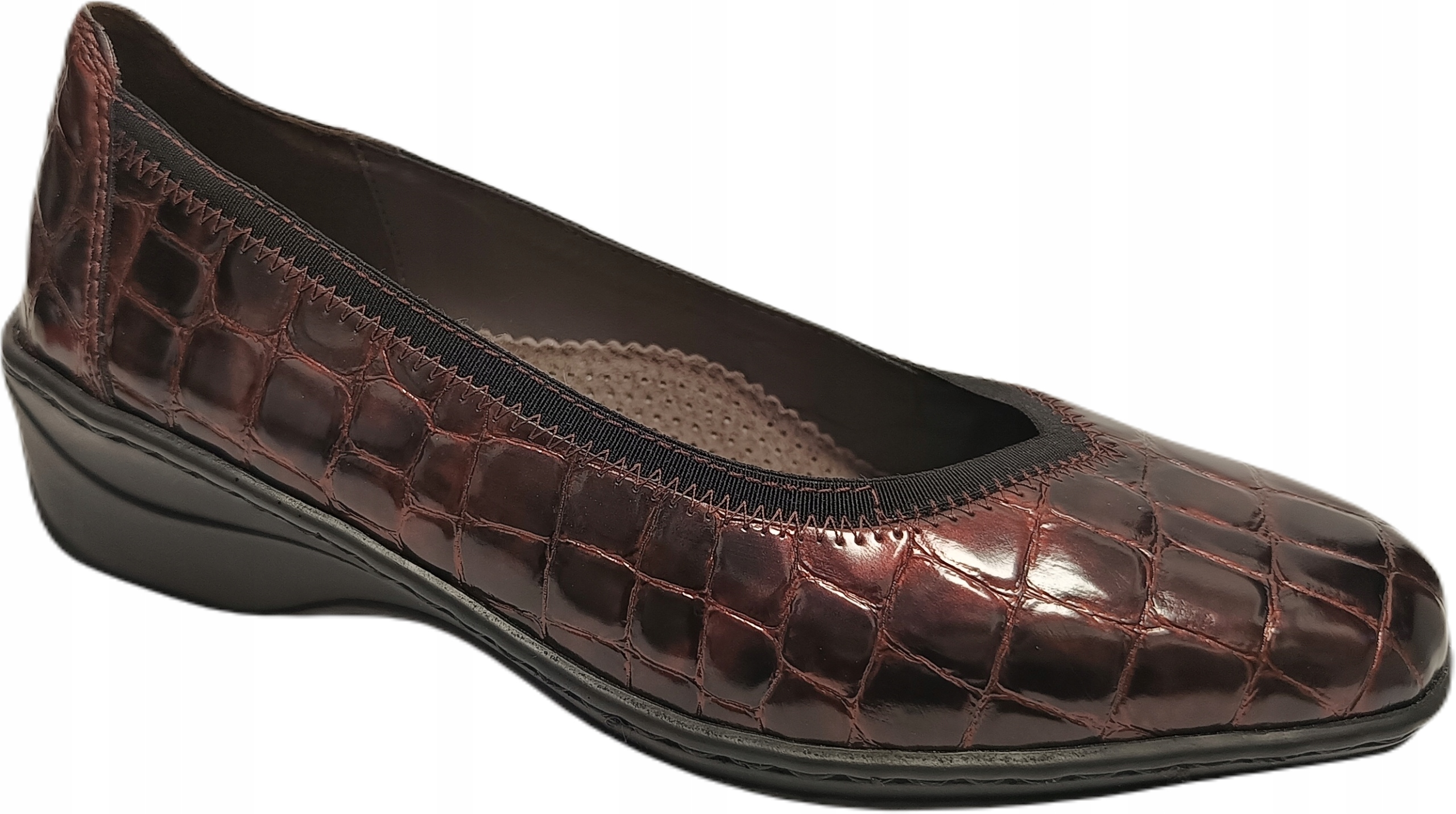 Polobotky Elegantní koturn Jenny 22-61150 Bordo r