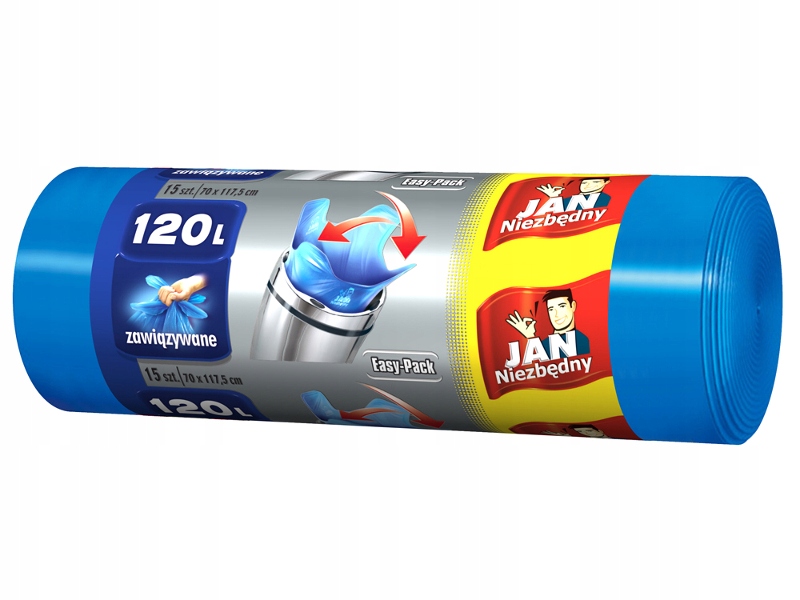 

Jan Niezbędny Worki Wiązane Easy Pack 120L 15 Szt.