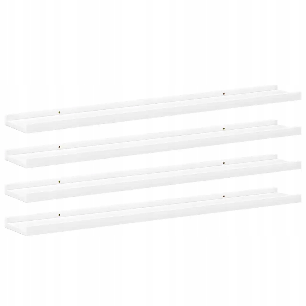 Nástěnná police Mdf, bílá, 100 x 9 x 3 cm, maximální zatížení 5 kg