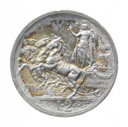 [M13134] Włochy 2 liry 1916 stan 1-
