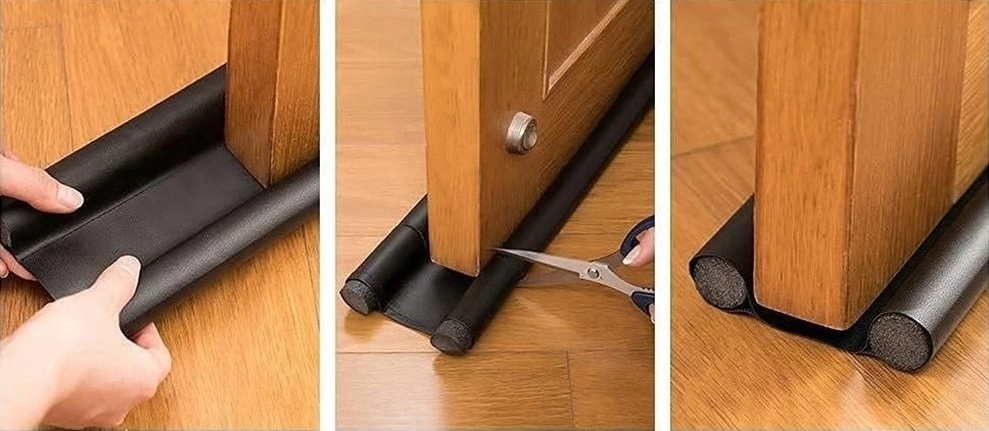 USZCZELKA PIANKOWA NA PRZECIĄG POD DRZWI ANTYPRZECIĄG AKUSTYCZNA NA ZIMNO Długość 91 cm