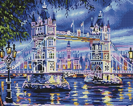 Diamantová mozaika na křoví 40x50 Ipicasso