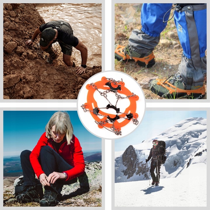 RAKI na buty antypoślizgowe KOLCE na lód ŁAŃCUCHY R.38-45 Marka Power