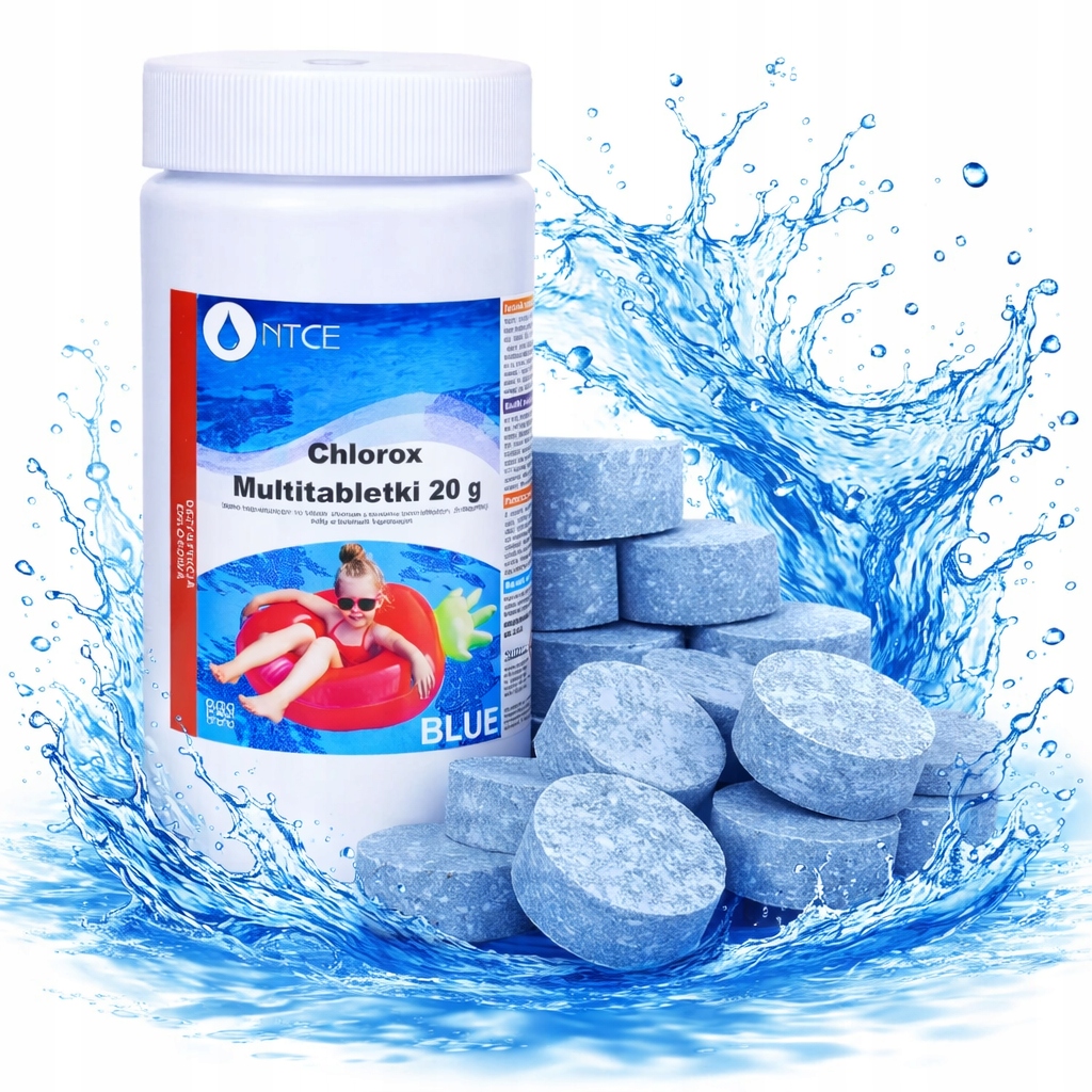 50x Chlor Do Basenu Spa Jacuzzi Chemia Basenowa Multi Tabletki 20g 1KG