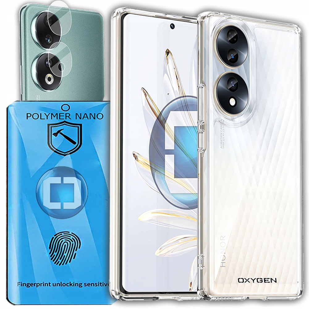 Фото - Чохол Oxygen Etui Case  Pure do Honor 90 folia Polimer szkło na Aparat 