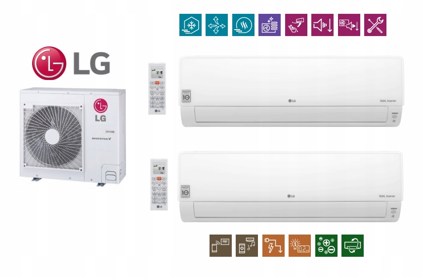 Zestaw Multi Split Lg Deluxe 2,1kW +3,5kW+ 4,7kW