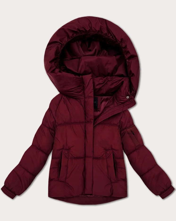 Krátká Přechodová Bunda B2003 Bordo S (36)