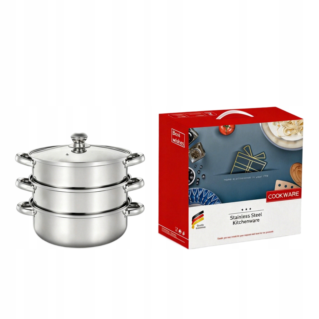 Hrnec na vaření v páře, sada 4 ks Ø19 Cm