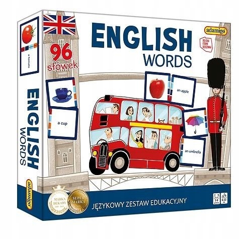 

English Words Nauka słówek Językowy zestaw Edukac