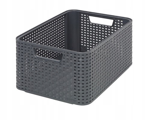 

Kosz Szary Curver Style M Pojemnik Rattan Koszyk