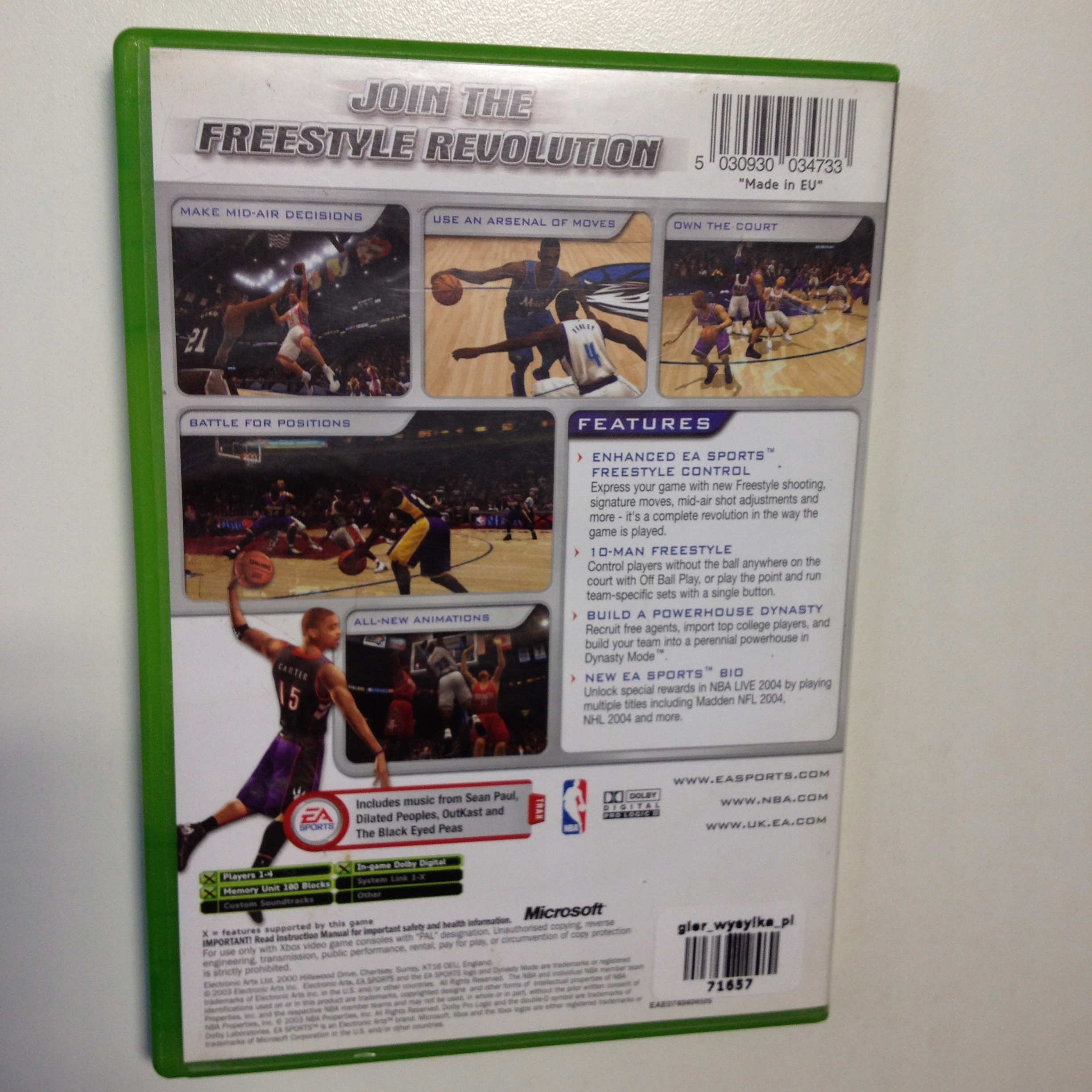 NBA Live 2004 XBOX Classics EAN (GTIN) 5030930034733