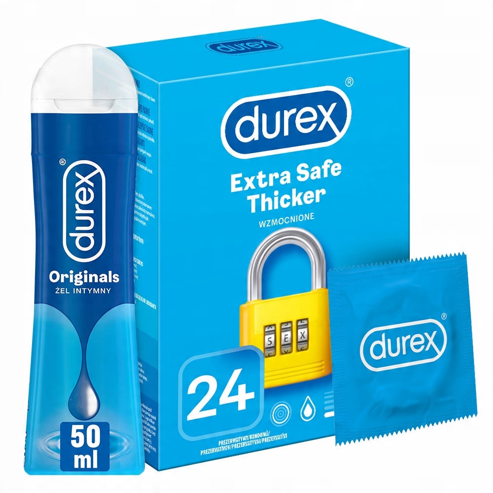 

Durex prezerwatywy wzmocnione 24 Extra Safe Żel