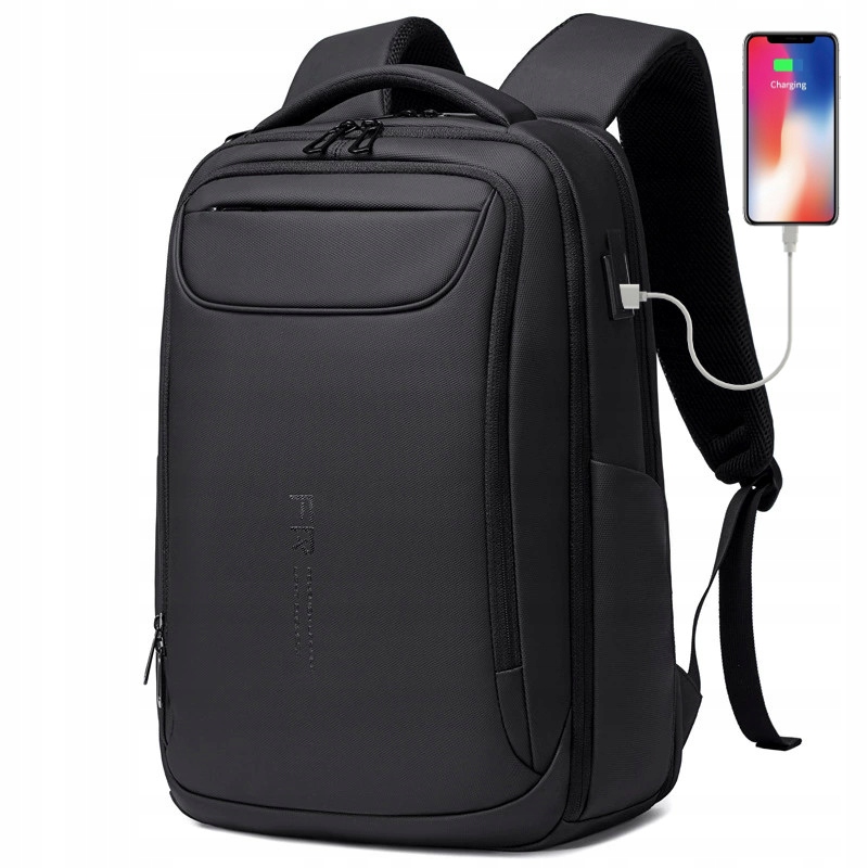 Trzykomorowy pojemny Plecak na laptopa 17,3" FRN7628A z Usb wodoodporny Wro