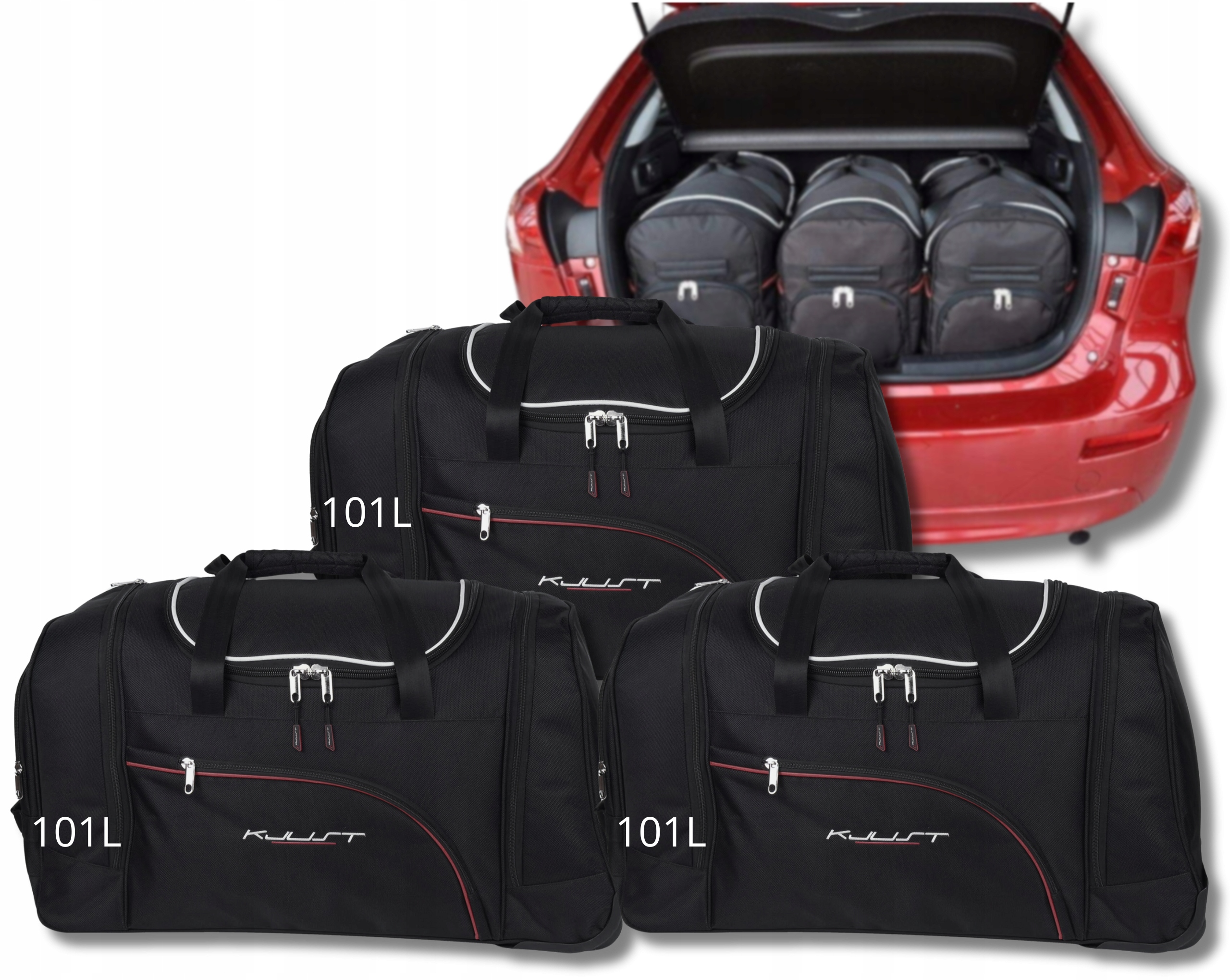 Sada tašiek Kjust do kufra Mitsubishi Lancer Sportback 2007-2016 3 ks