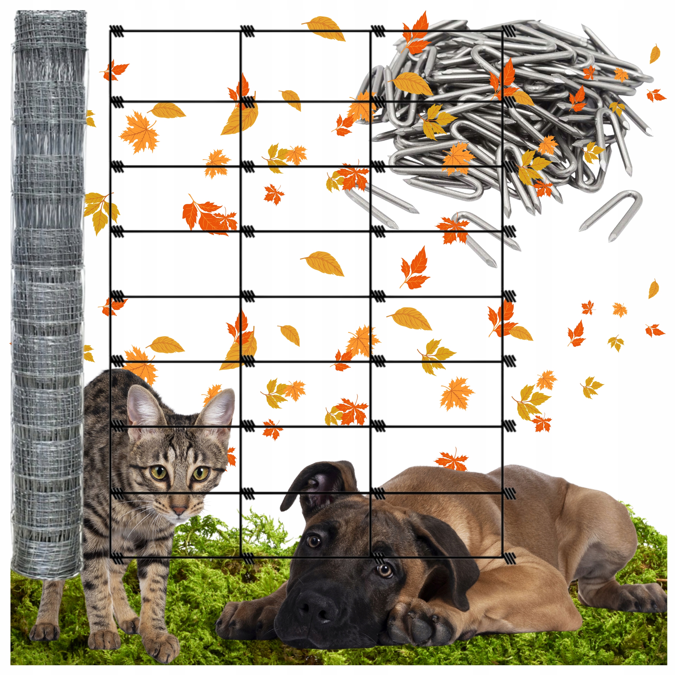 OGRODZENIA SIATKA OGRODZENIOWA LEŚNA PŁOT 50m ROLKA DRUT PŁOT OCYNKOWANA