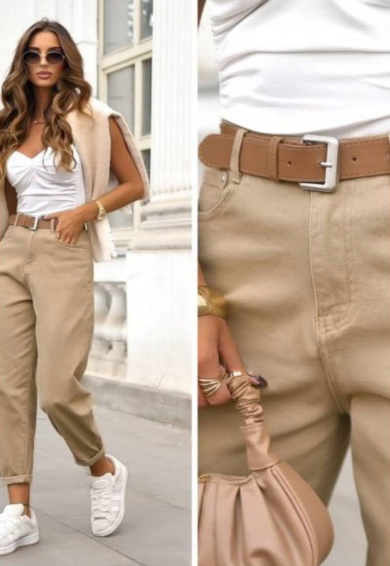 Modne Szerokie Spodnie Jeansowe Balloon Premium M.sara