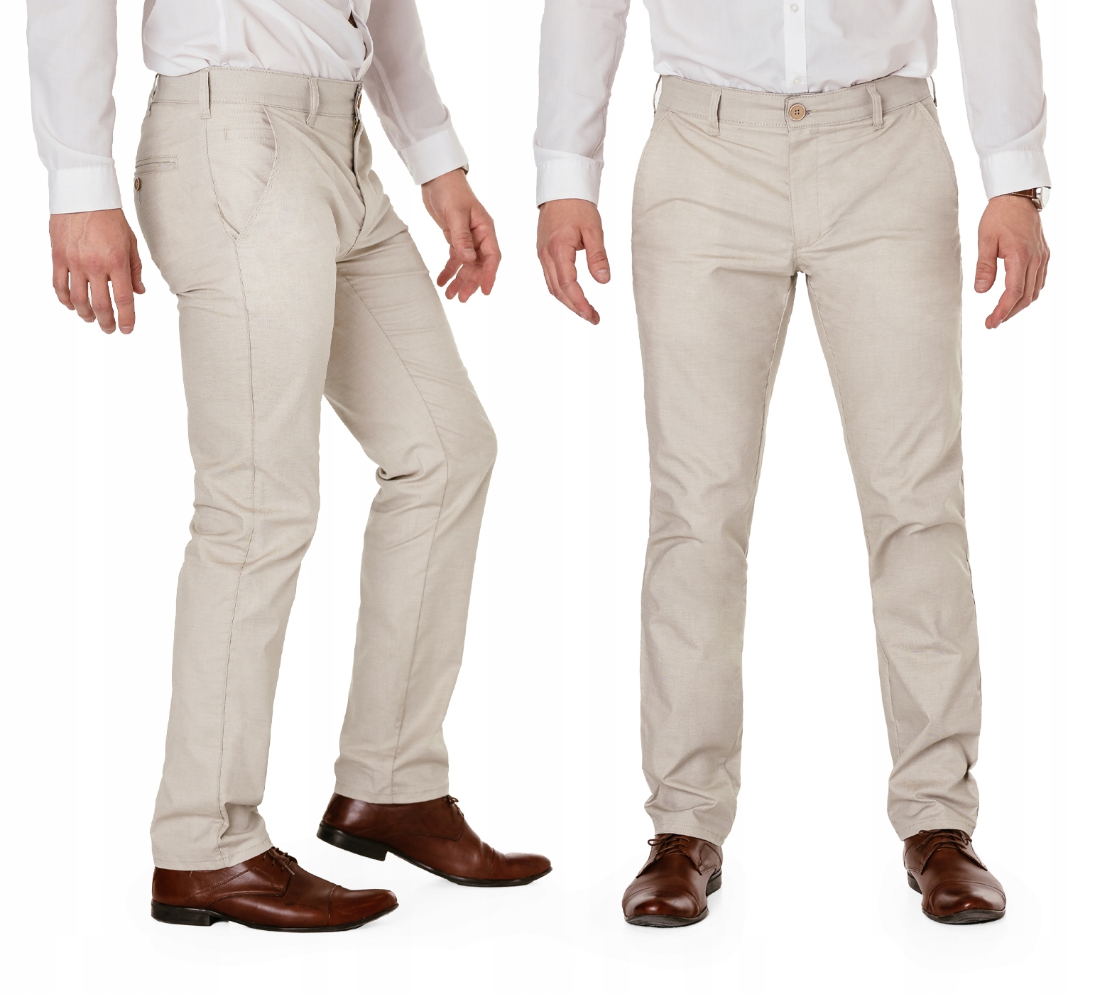 Elegantní pánské bavlněné kalhoty Chinosy Hunter 410/23 W34 L32