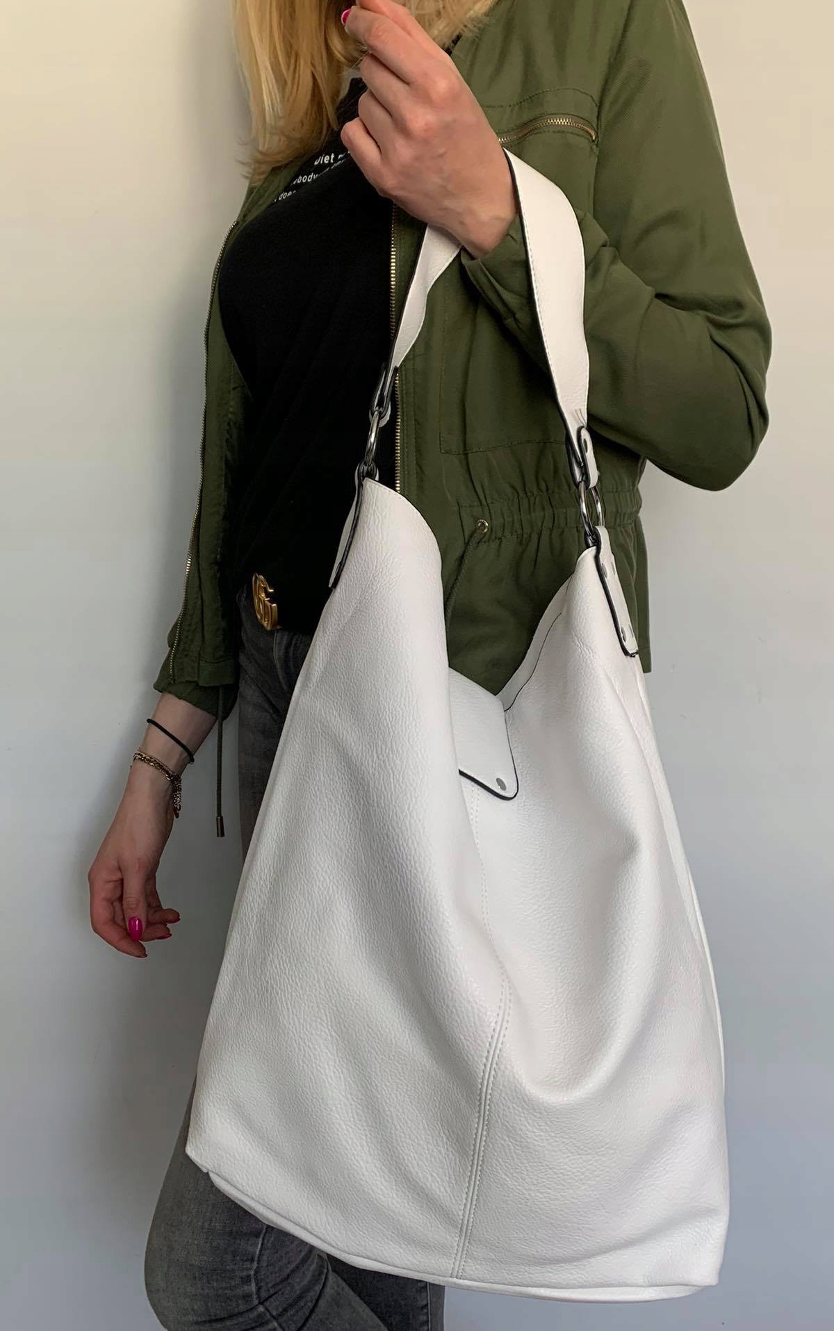 EXTRA TOREBKA WOREK LISTONOSZKA XXL BIAŁY Marka G&T