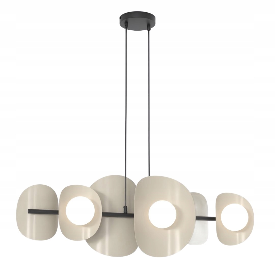 Závesná lampa Elementi 6 v odtieni mokka – moderný dizajn do interiéru