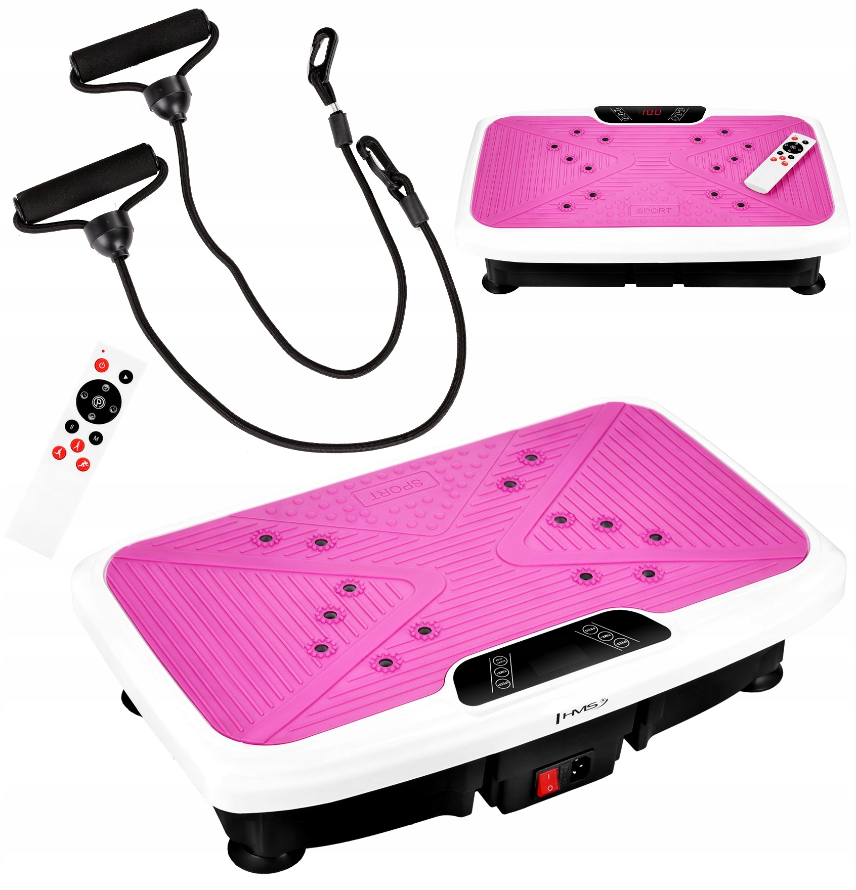 Vibrační platforma Fitness Masážní Přístroj na celé tělo 200 W 150 kg s dálkovým ovládáním