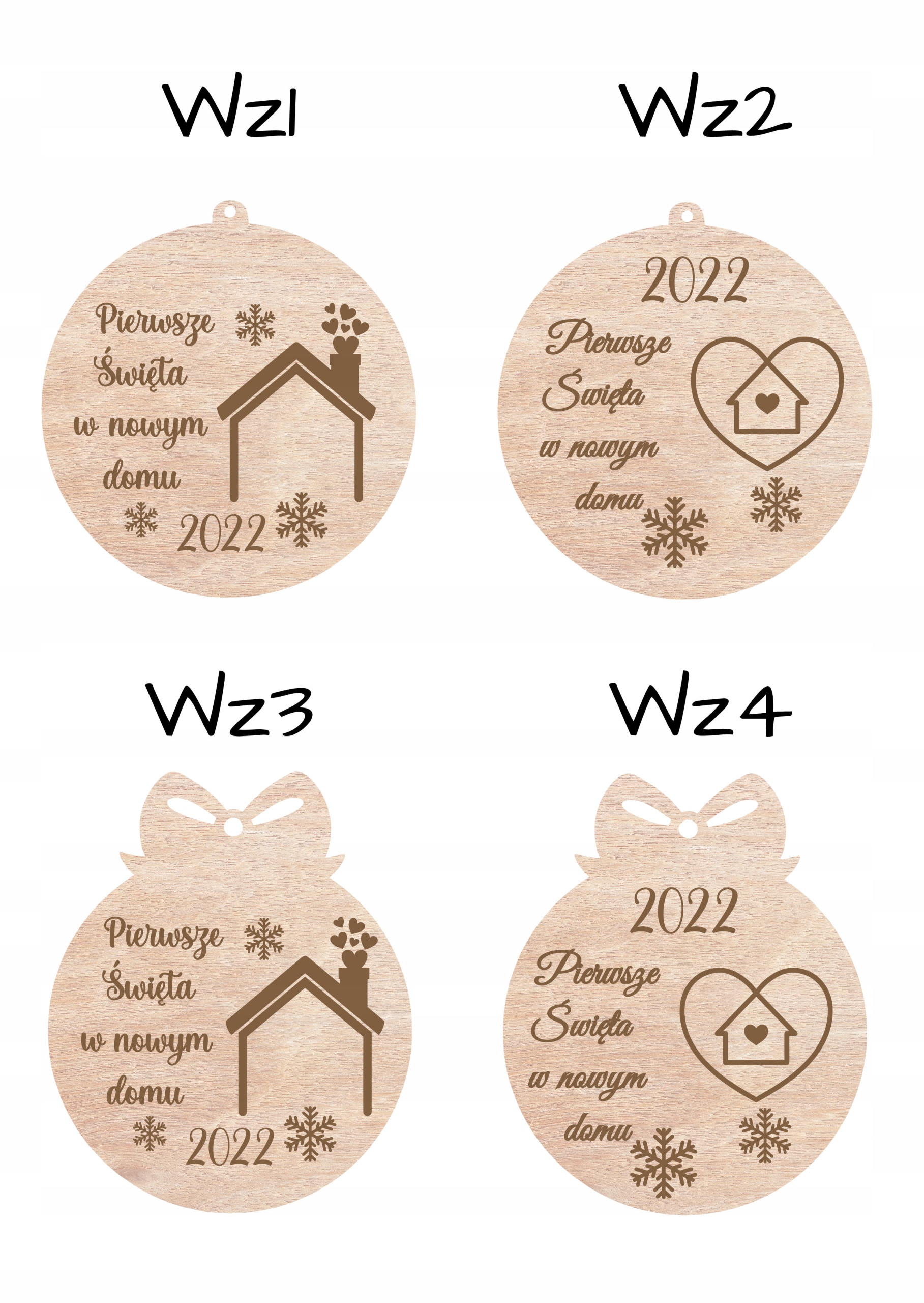 DREWNIANA BOMBKA PIERWSZE ŚWIĘTA W NOWYM DOMU Marka Nicią Splątane