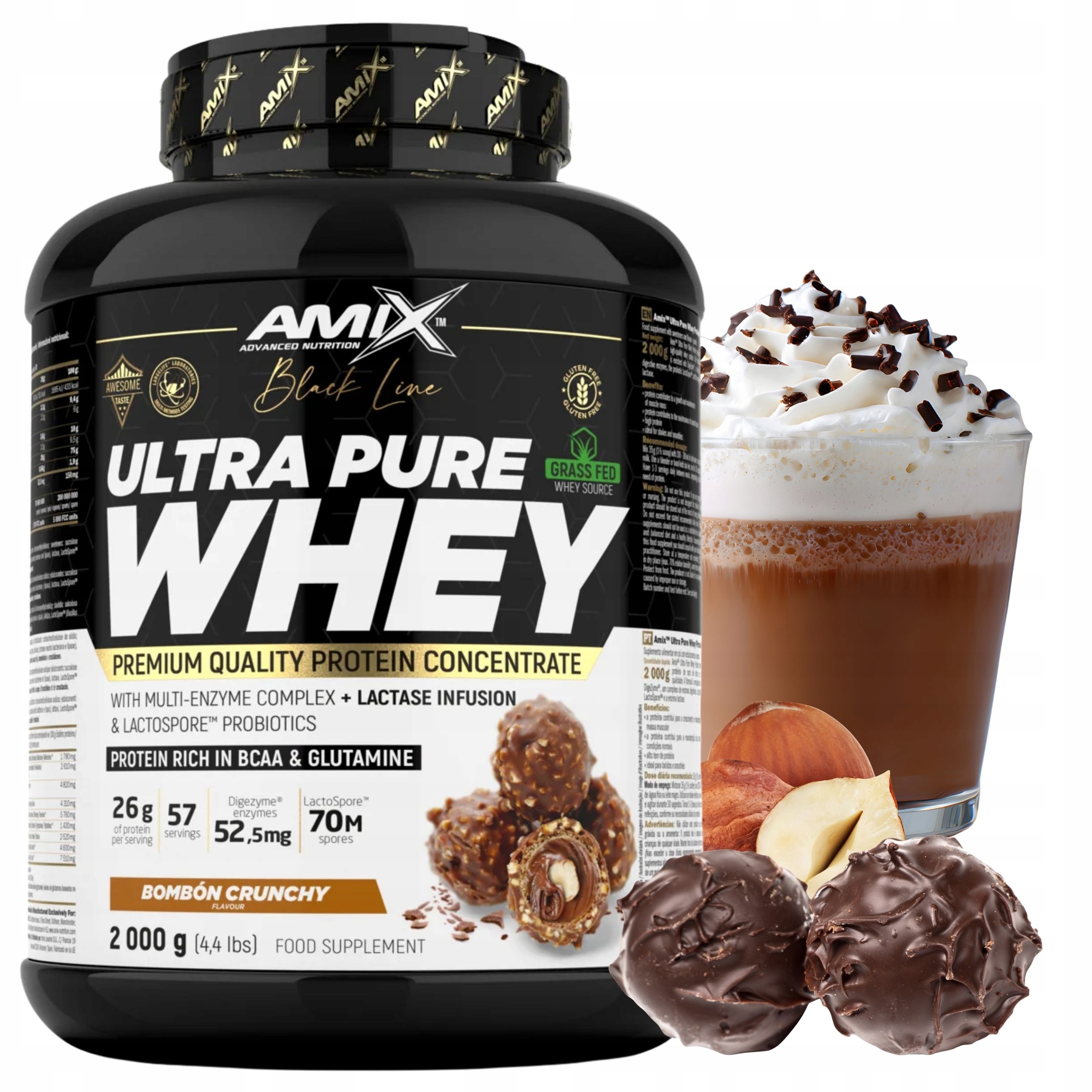 Protein Wpc Pure Whey Syrovátkový Koncentrát Ořechová příchuť 2000 g