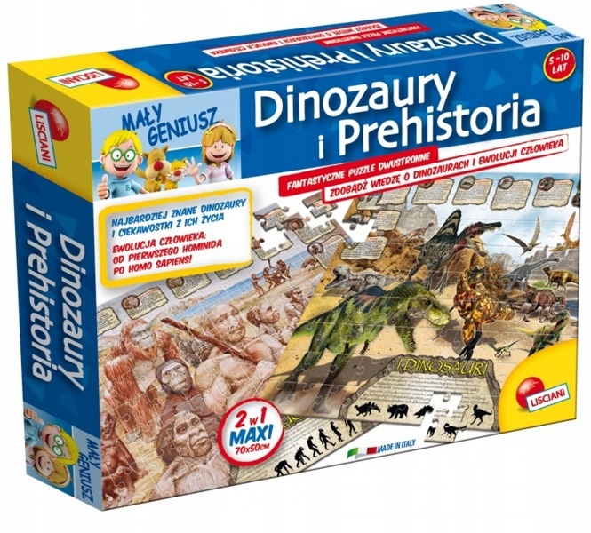 

Mały Geniusz Puzzle 2w1 Dinozaury P50789 Lisciani