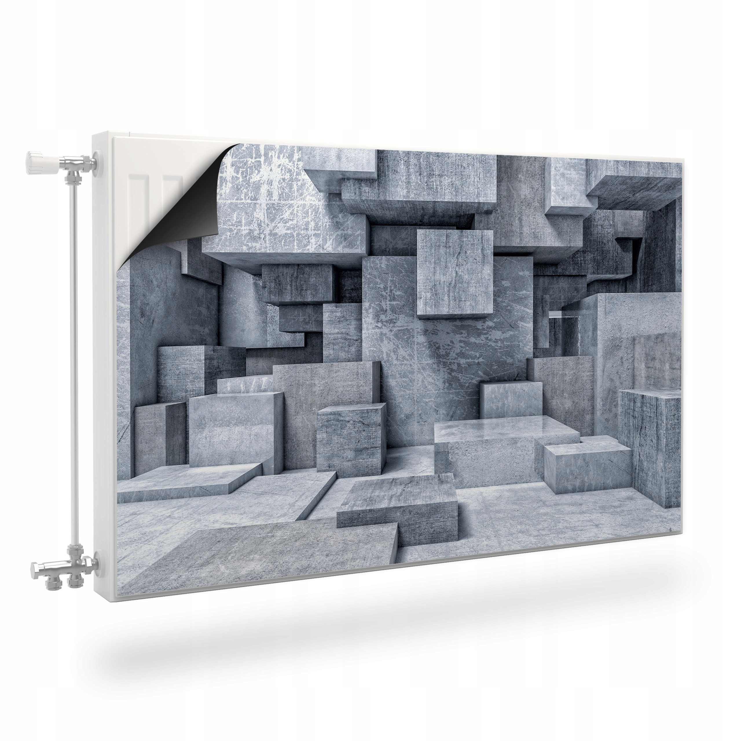

Osłona Magnetyczna Betonowe Bloki 3D Bryły 80x60