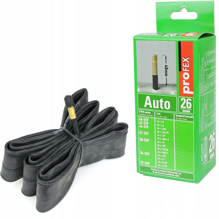 

Dętka rowerowa Auto 26x1,50-2,125 Av