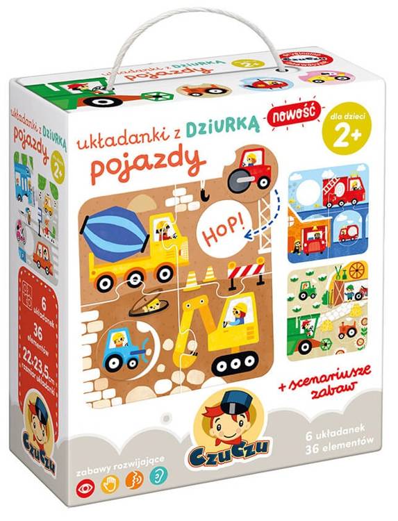 

Czu Czu Układanki Z Dziurką Pojazdy +2 Lata 36 El