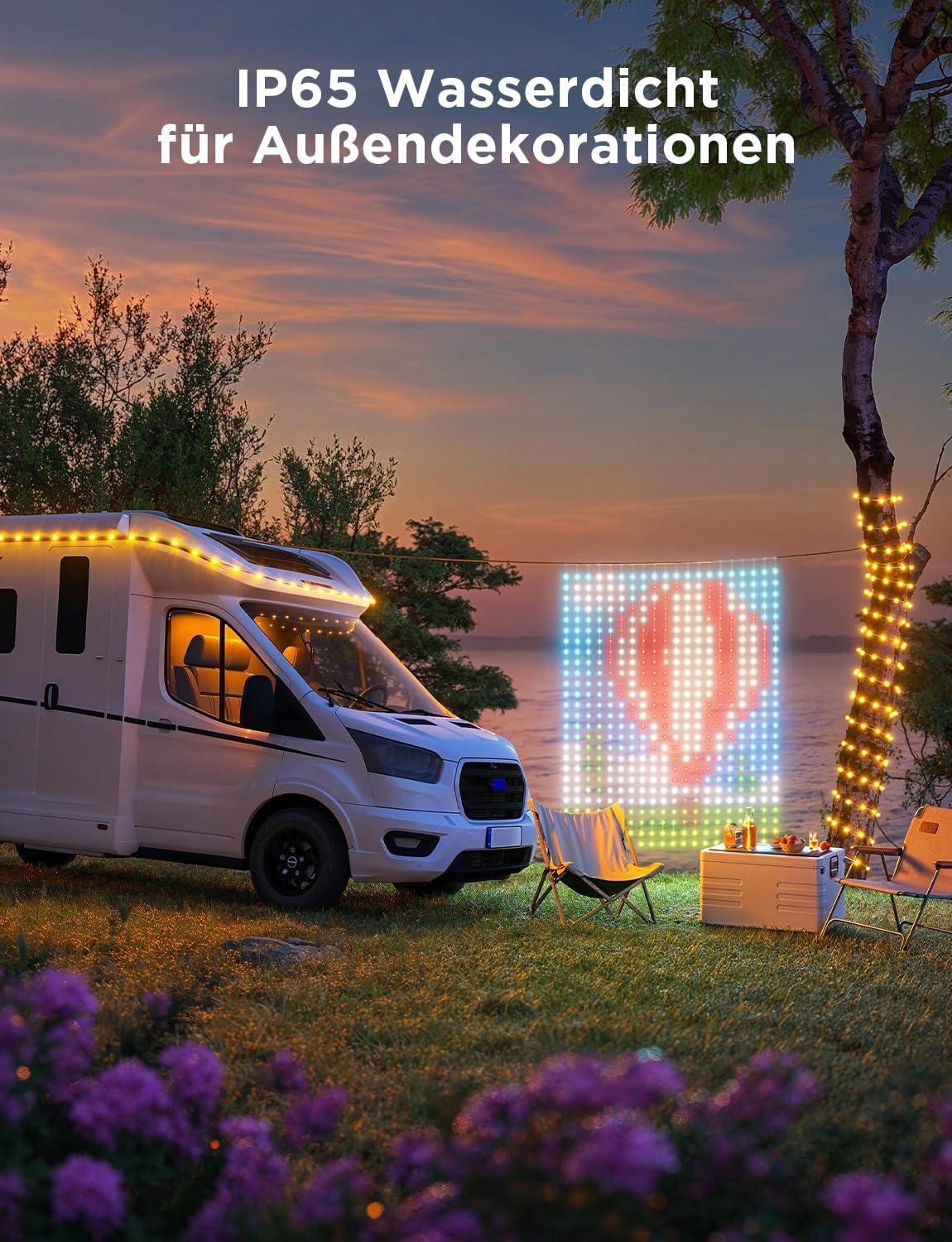 GOVEE Girlanda Kurtyna Świetlna Lampki LED 86 Trybów Alexa 15x2m — miniatura 5