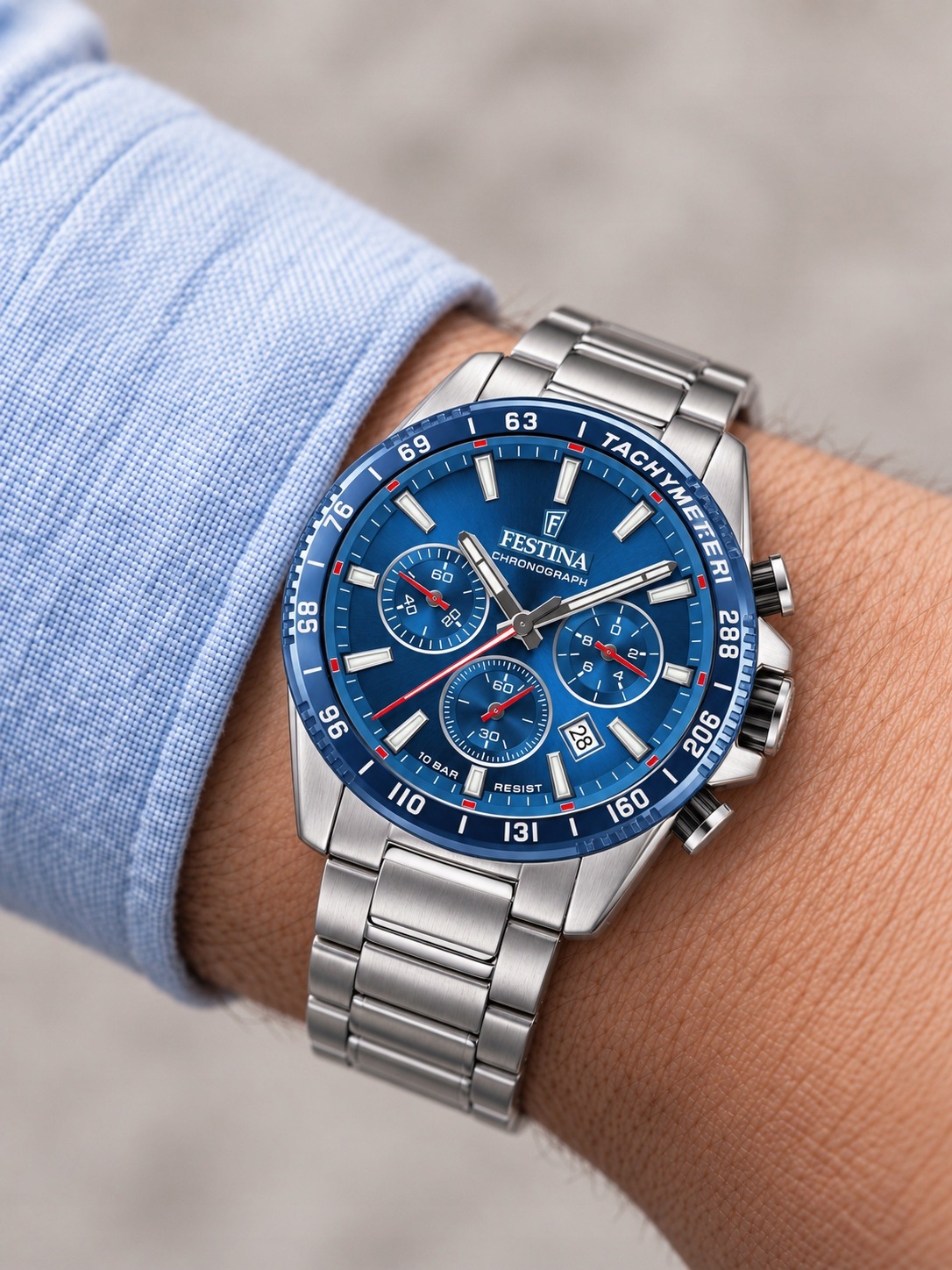 Pánské Hodinky Festina Timeless Chrono F20560/3 45,00 mm 10ATM