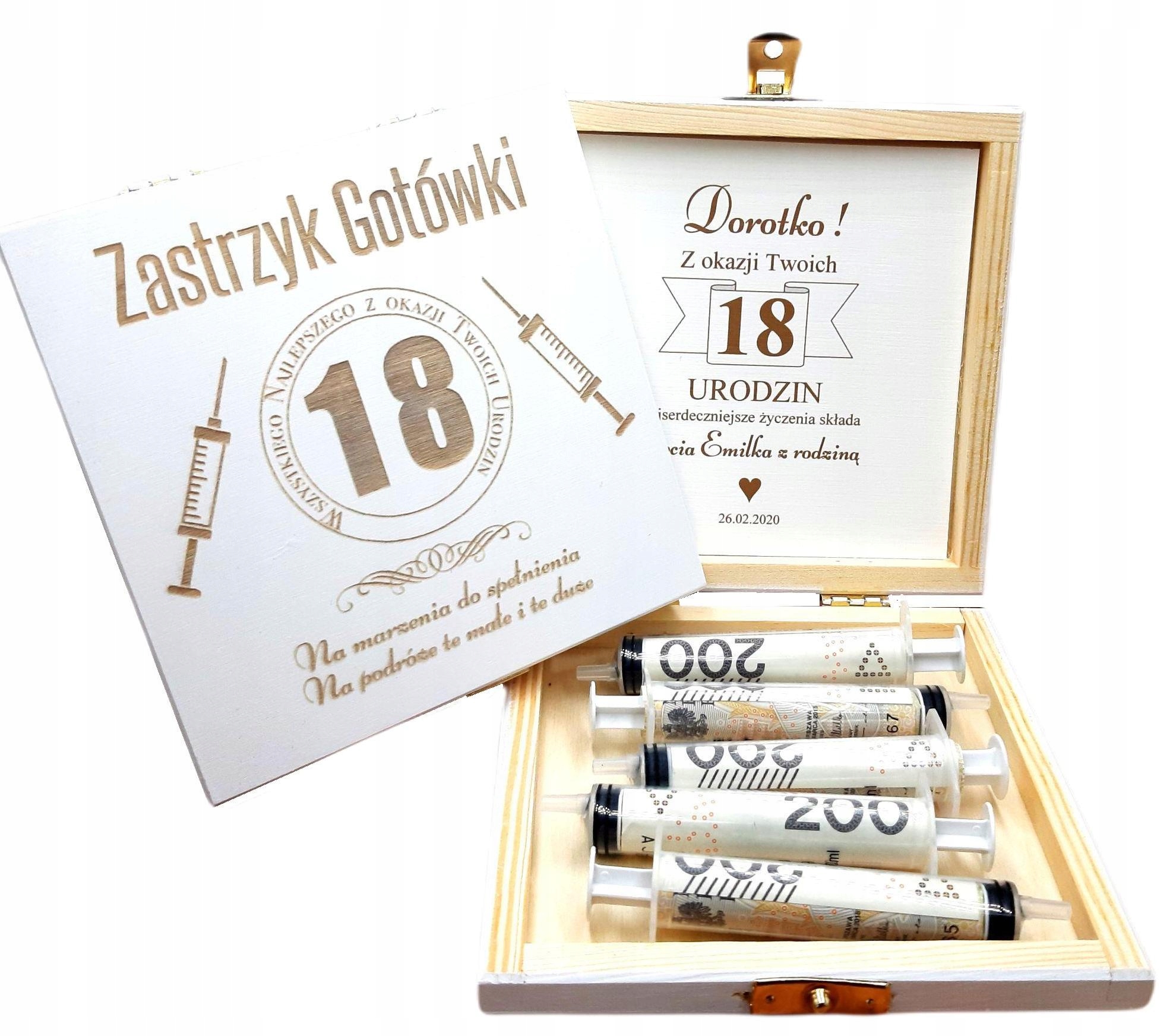 

Zastrzyk gotówki * Grawer * 18 urodziny 3 kolory