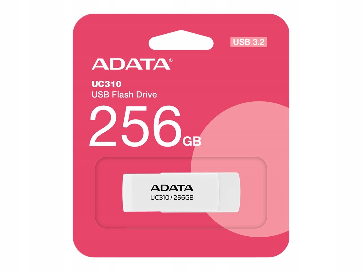 Adata Pamięć Usb UC310 256 Gb Usb 3.2 Gen1 Biały