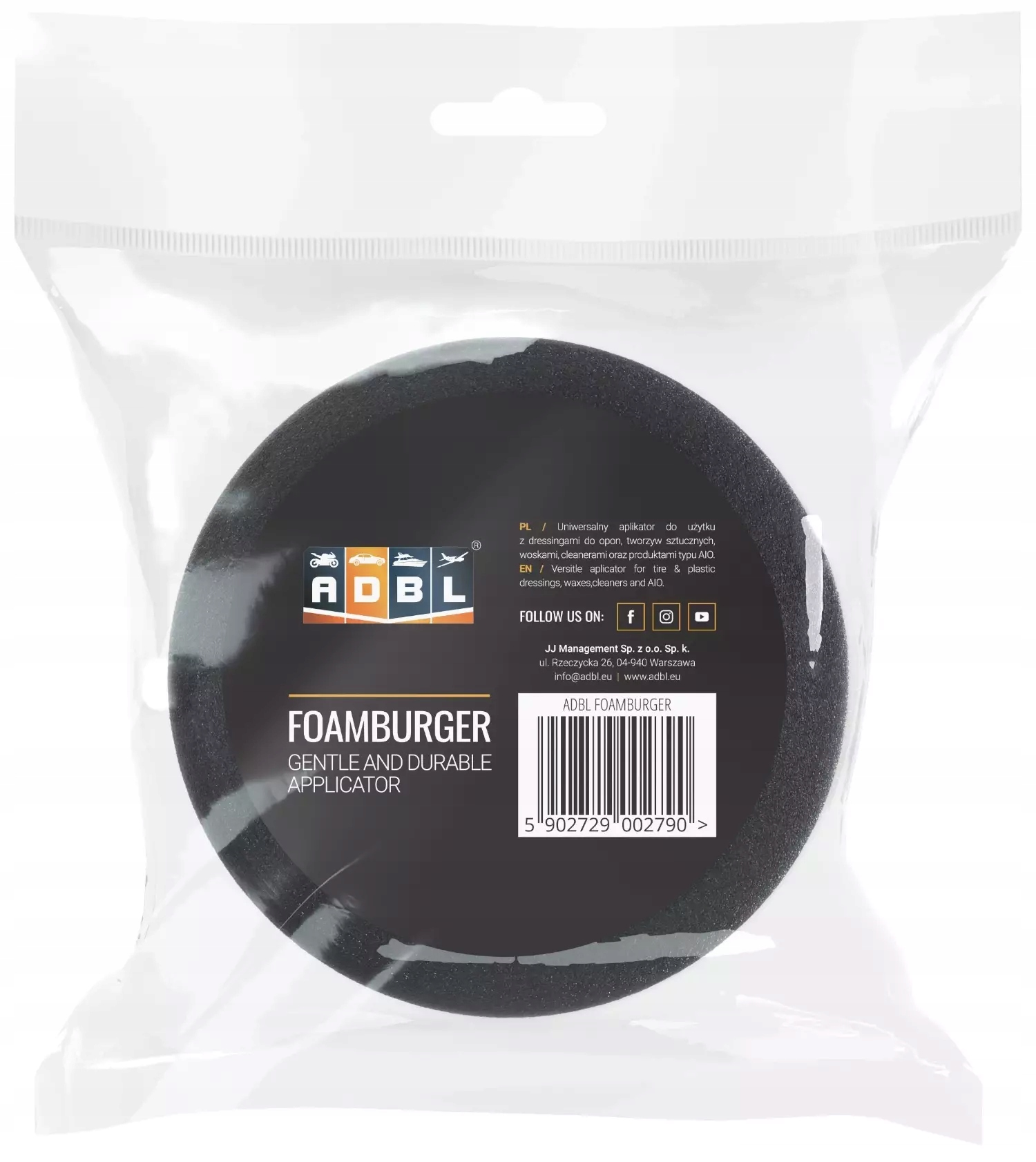 Adbl Foamburger uniwersalny delikatny aplikator piankowy