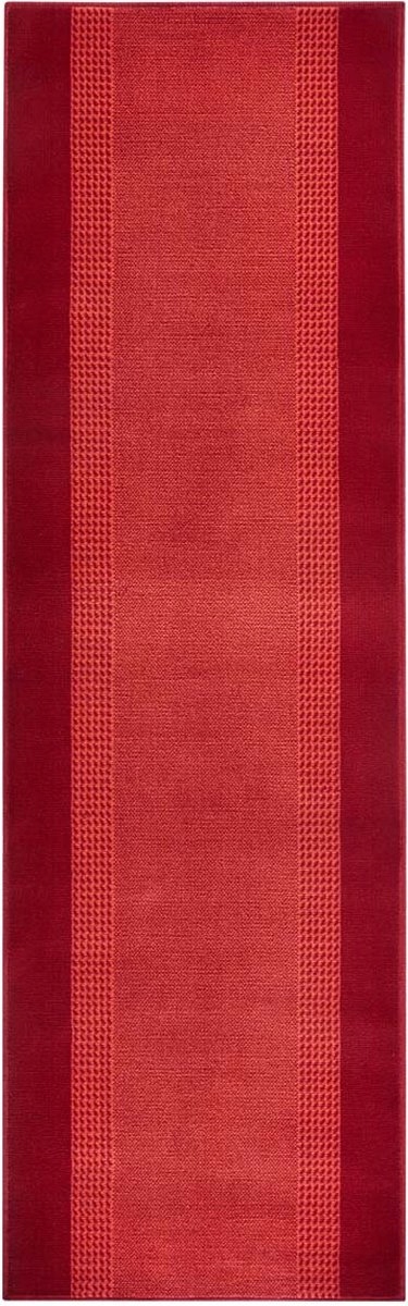 Běhoun 80x250 cm, moderní vzor do předsíně-chodby, červený