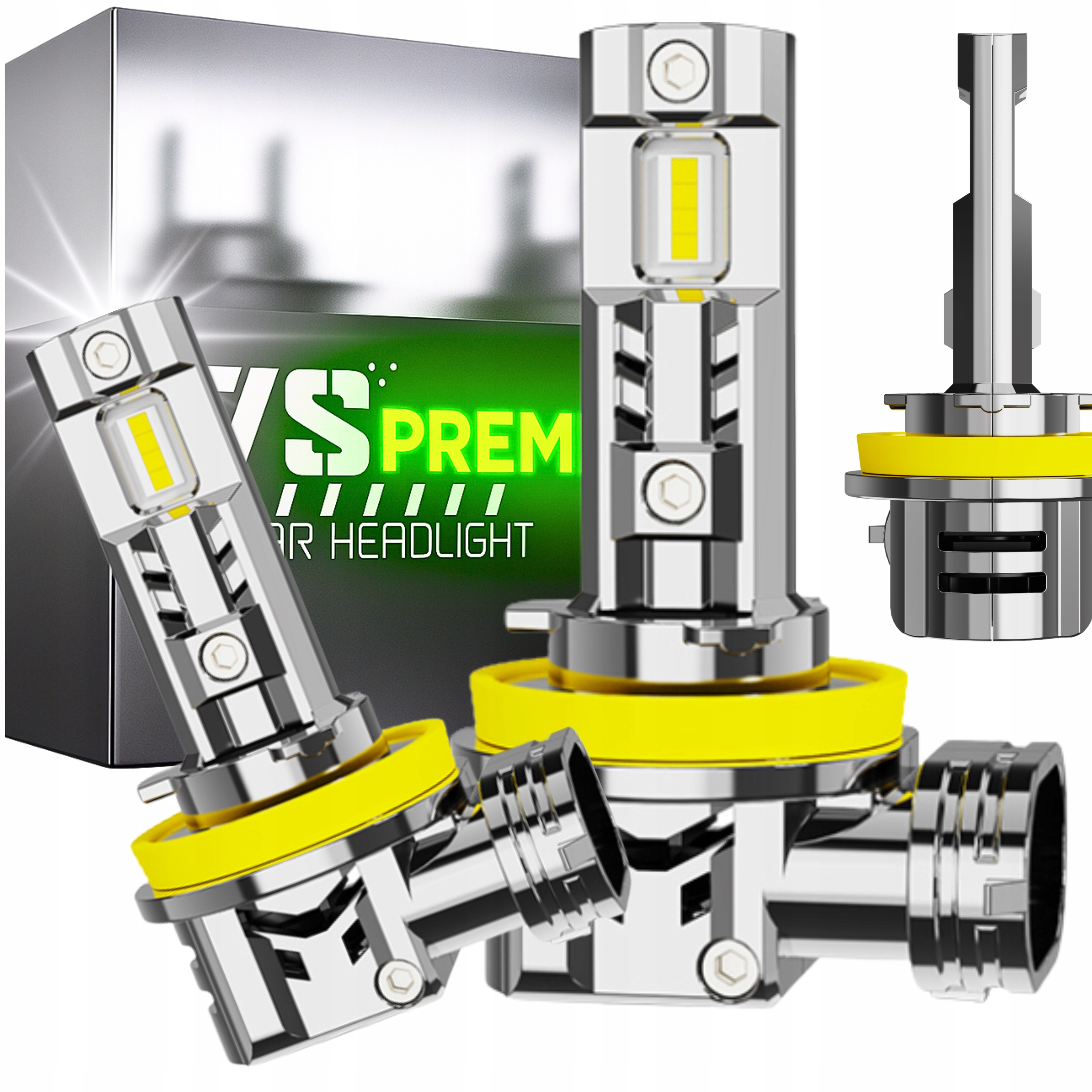 Žárovky H11 Led Silné Bílé Světlo Homologace Canbus Retrofit Wurtex