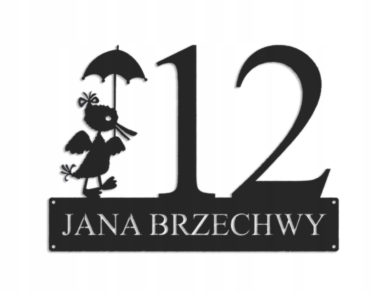 Číslo Na Dom 48 cm Tabuľa Adresa Stal ul. Jana Brzechwy