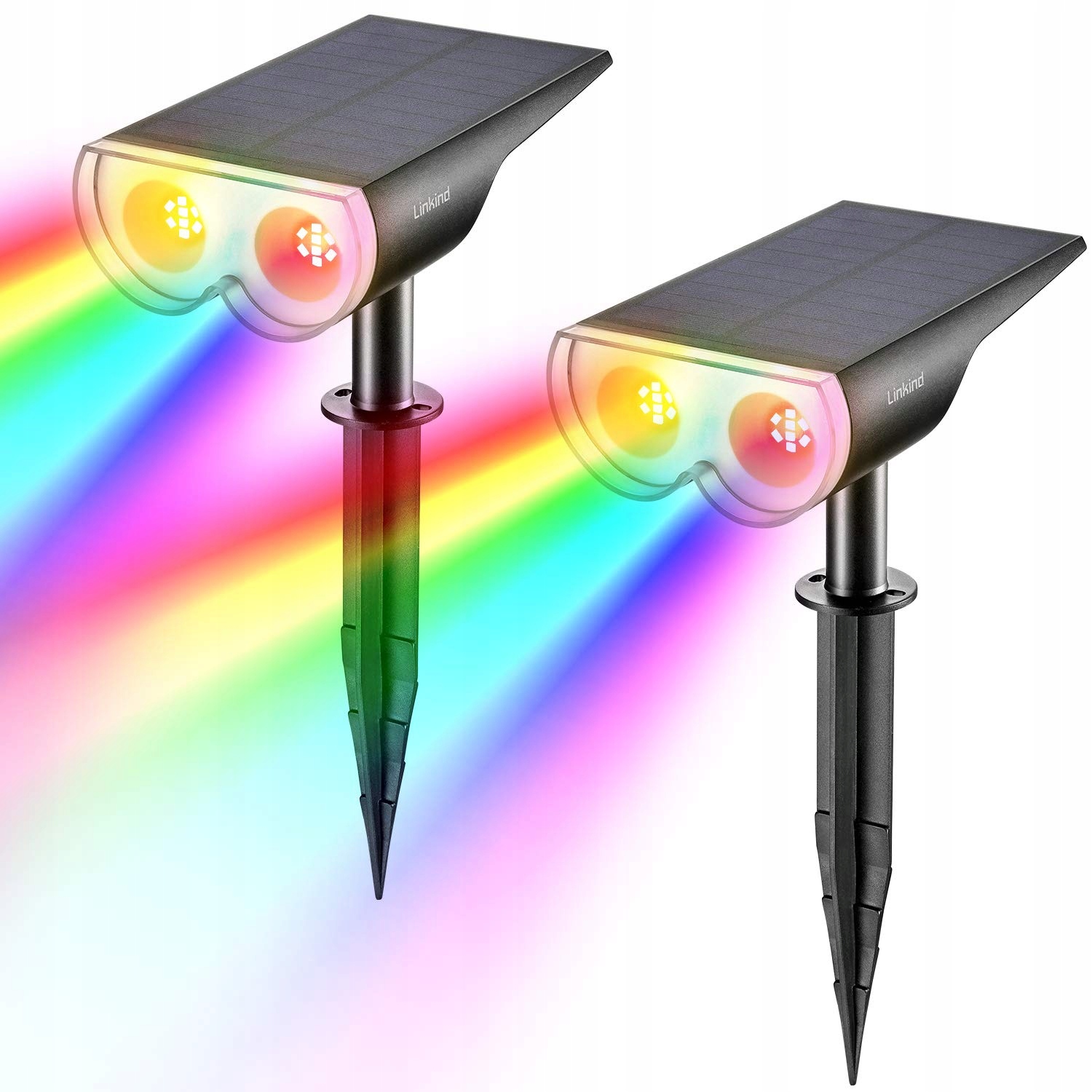 LINKID Reflektory Słoneczne Solarne Lampy RGB x2 — miniatura 11