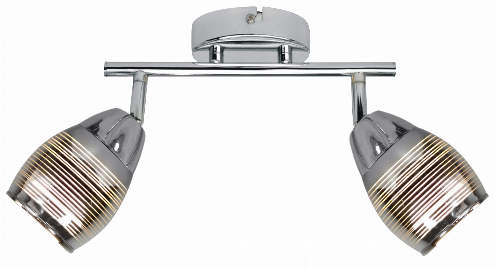Stropní svítidlo/nástěnné svítidlo chromované skleněné stínidla s proužky moderní Candellux