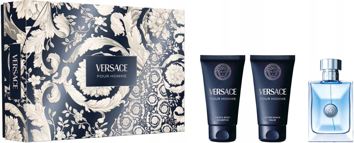 Sada Versace Pour Homme Edt sprej 50ml Sprchový Gel 50ml Balzám Po Holení