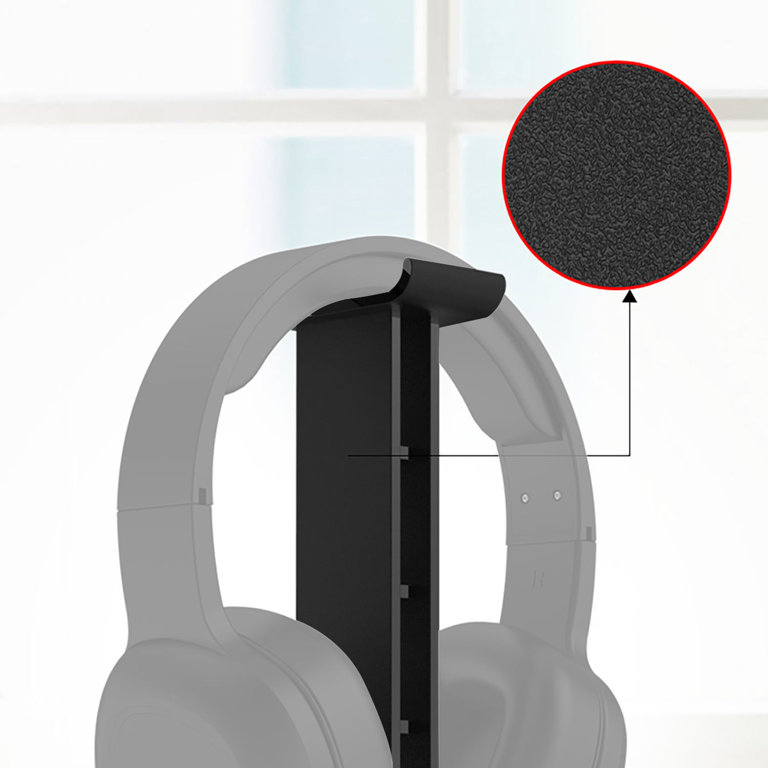 MOZOS HS-ECO STOJAK NA SŁUCHAWKI NAUSZNE UNIWERSALNY WYSOKI UCHWYT BIURKOWY Model HS-ECO